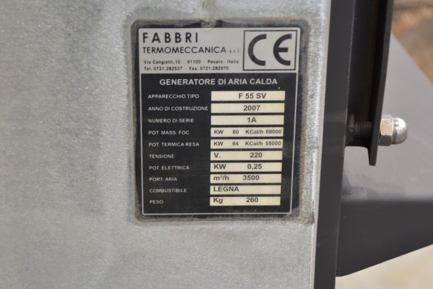 6030- PIEC NADMUCHOWY FABBRI F55