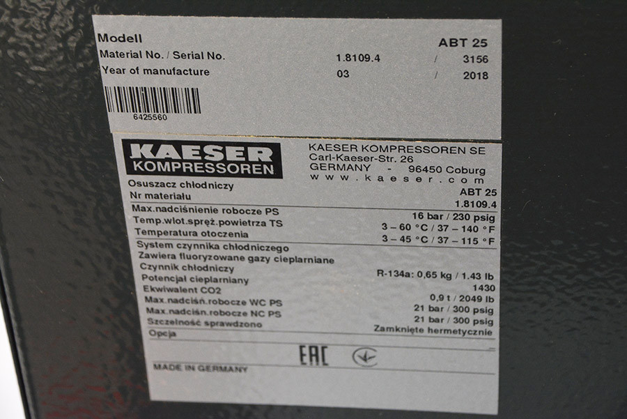 6457 - SPRĘŻARKA ŚRUBOWA KAESER SK25T
