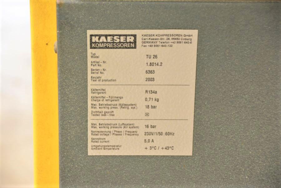 5976- KOMPRESOR ŚRUBOWY KAESER AIRTOWER 26+ BUTLA 500L